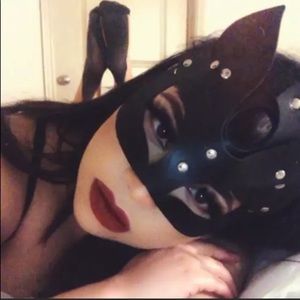 Beautiful black Rhinestone cosplay mask new